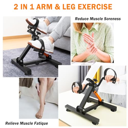 Adjustable Foldable Pedal Exerciser with Suction Cup Feet D395