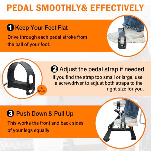 Adjustable Foldable Pedal Exerciser with Suction Cup Feet D395