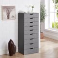 Gray 9 Drawer Wood Dresser U858