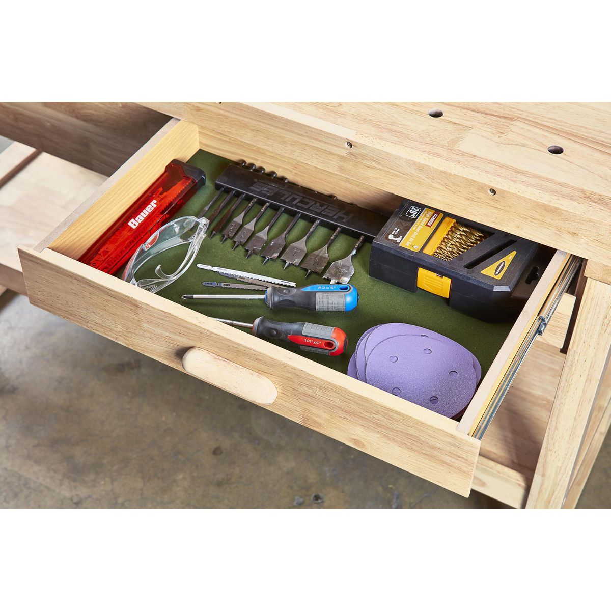 60 in. 3-Drawer Hardwood Workbench X13712
