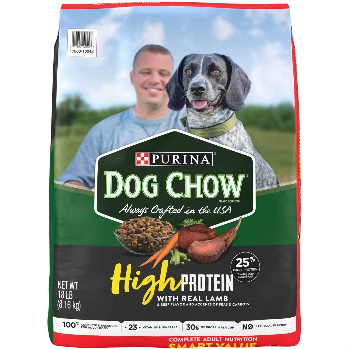 High Protein Dry Dog Food With Lamb & Beef Flavor Z636