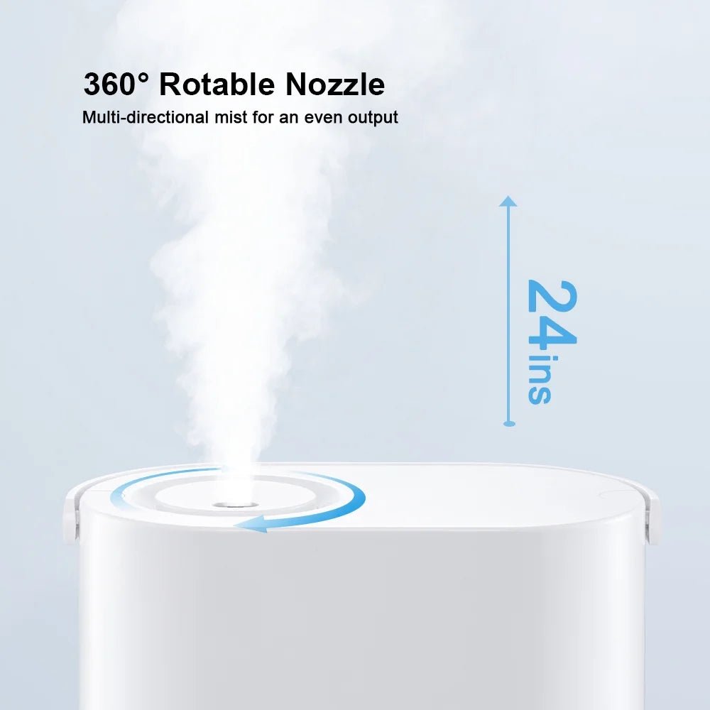 White 4L Ultrasonic Humidifier with 360° Nozzle Q224
