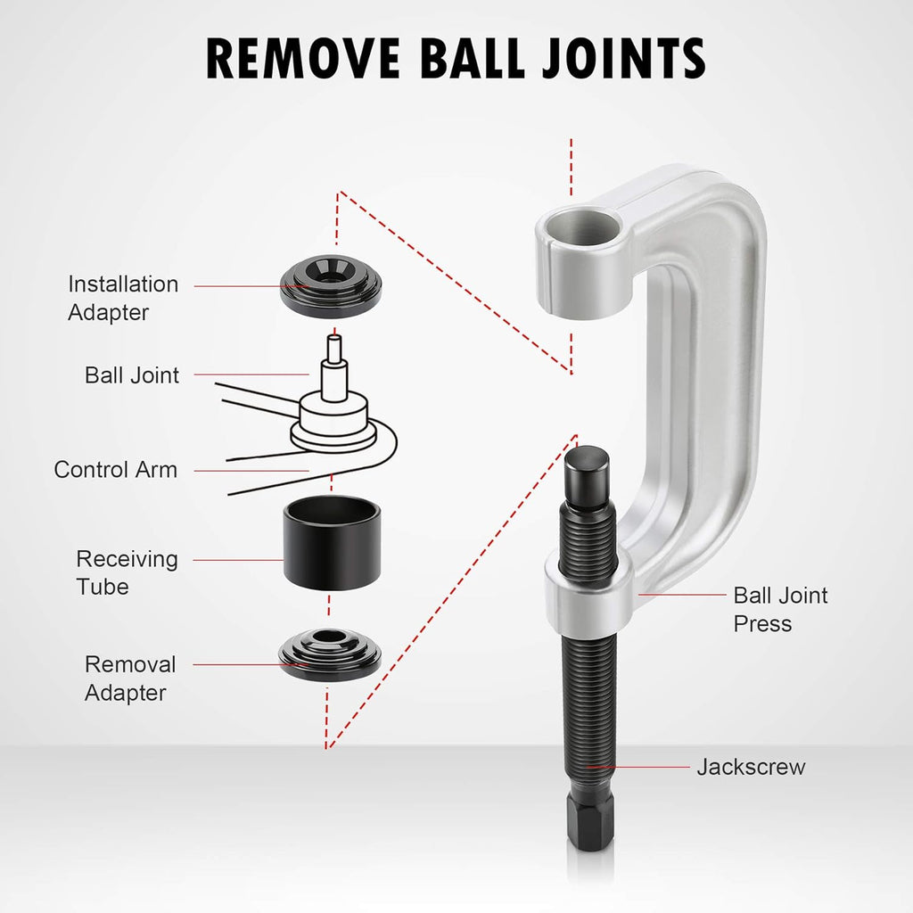 Ball Joint Press & U Joint Removal Tool Kit with 4wd Adapters K503