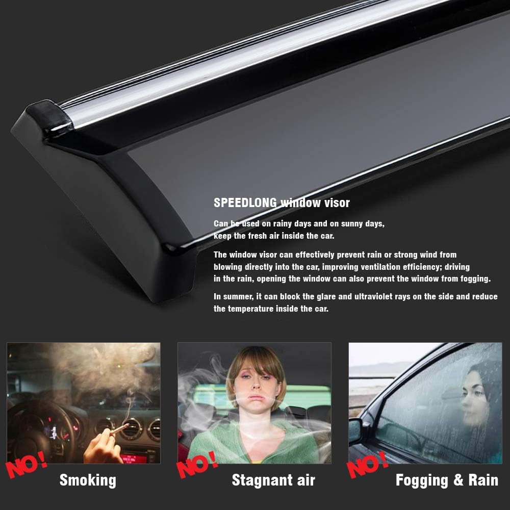 Car Window Visor Vent Shade Deflector Sun/Rain Guards R693828