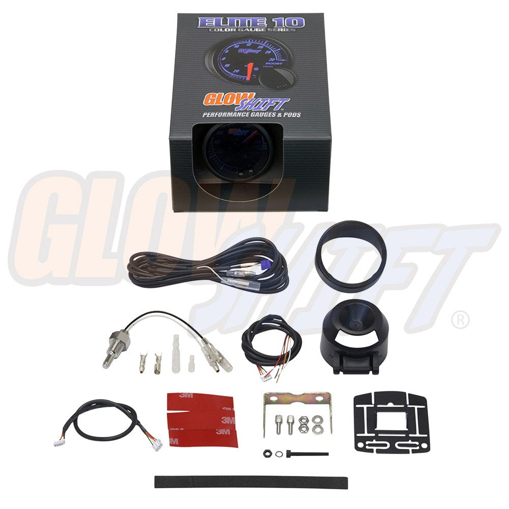 Black Dial Tinted Lens Water Coolant Temperature Gauge Kit 2-1/16" 52mm Pack of 2 S890