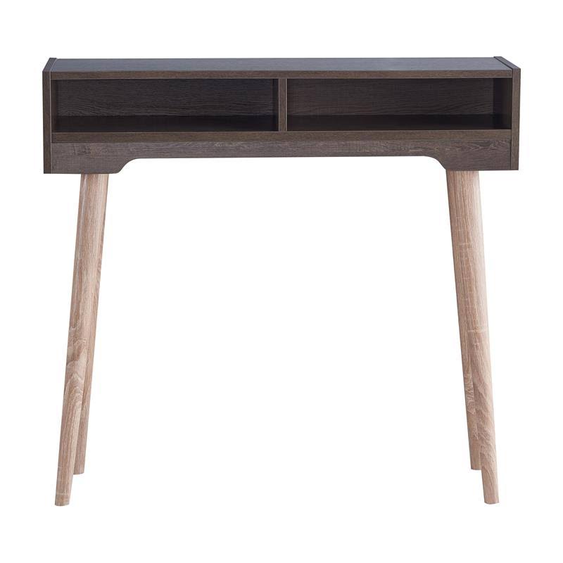 Modern Wood Console Table in Weathered Walnut Z450