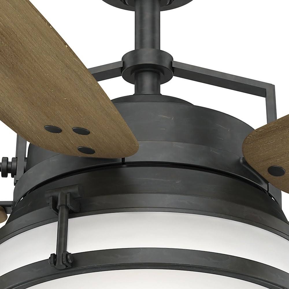 56x22 Aged Steel Ceiling Fan with Light with Wall Control W410736