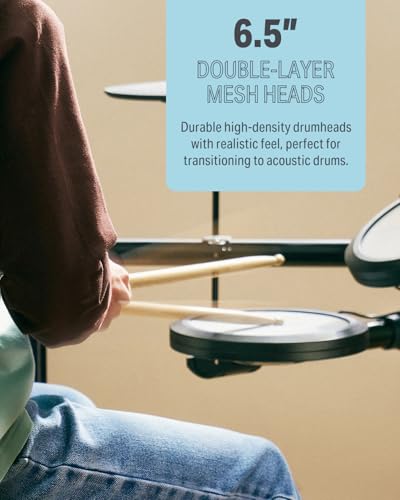 Electric Drum Set with 4 Mesh Pads and 2 Pedal D716417