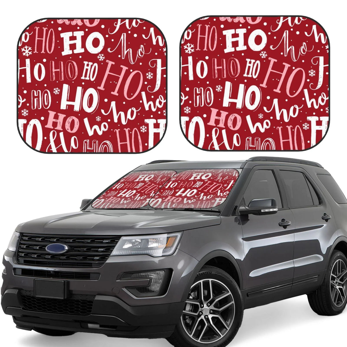 Christmas Windshield Sun Shade 2 Pack Foldable Car Sunshade E143