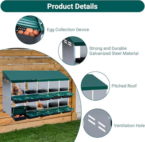 6 Holes Metal Chicken Nesting Boxes A390