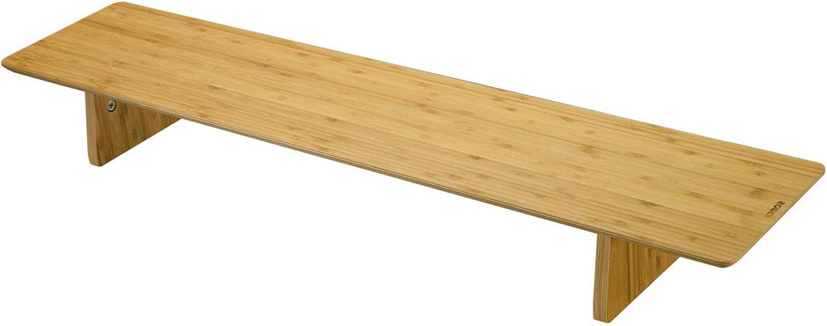 Large Bamboo Wood Dual Monitor Stand Riser Pack of 2 Y949