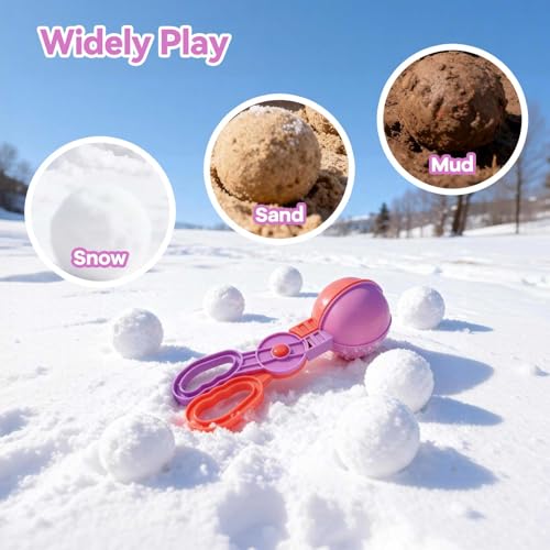 8 Pcs Snowball Maker Tool Kit with Handle X1348