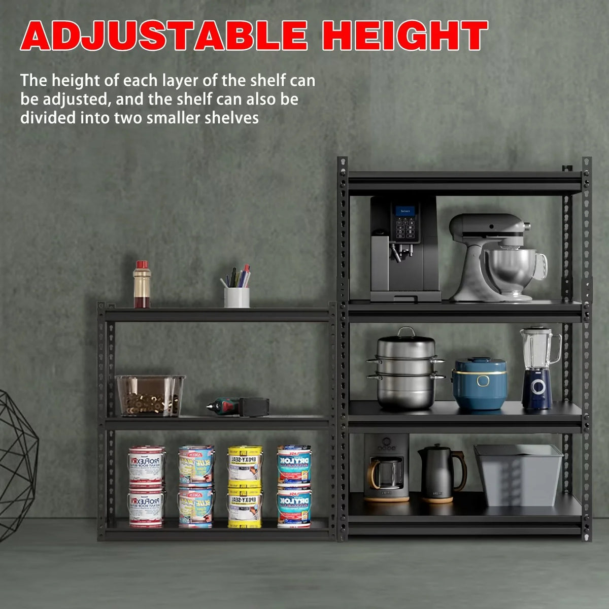 4 Tier Heavy Duty Metal Storage Shelves E82971