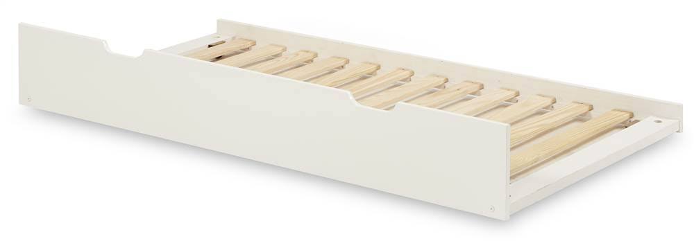 White Day Bed with Twin Trundle and Panel Headboard M732