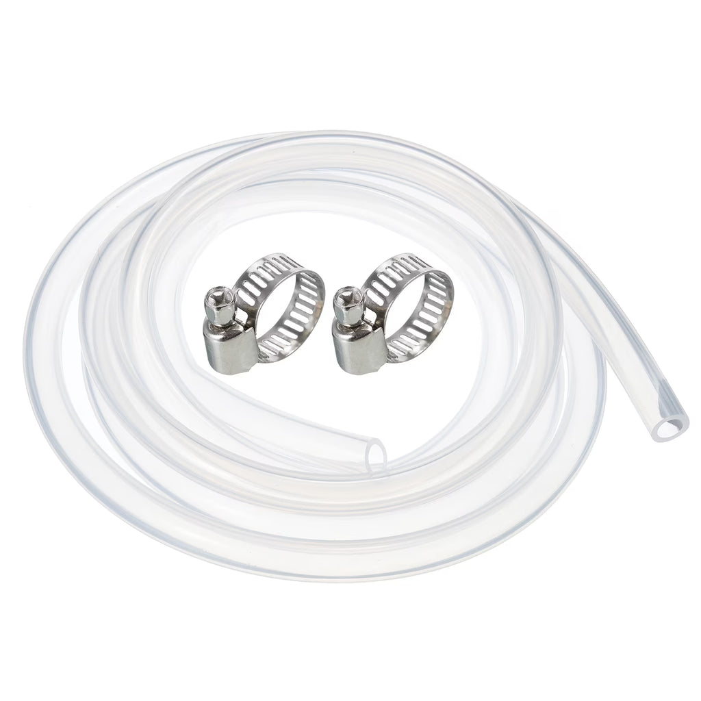 Silicone Rubber Tubing 12mm ID 18mm OD 10ft Clear with Clamp Z332