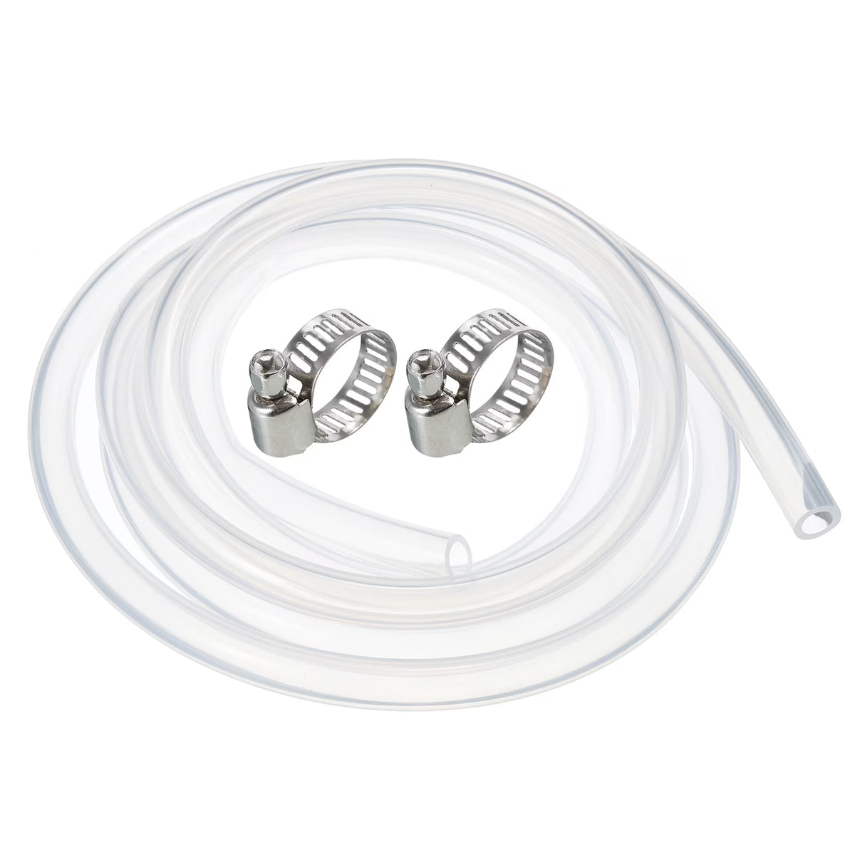 Silicone Rubber Tubing 12mm ID 18mm OD 10ft Clear with Clamp Z332