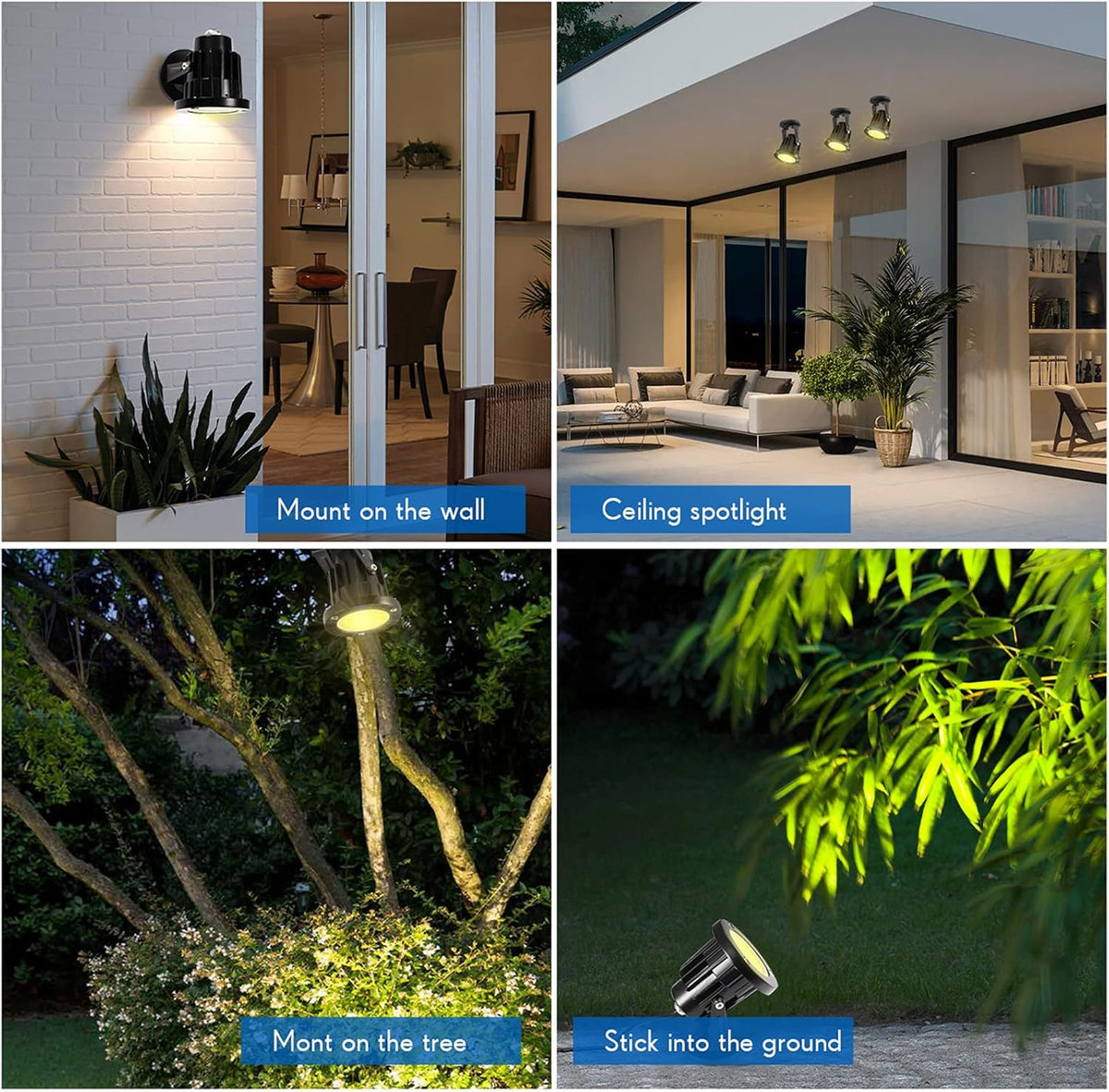 Warm White 12W LED Spotlights 4 Pack P2159