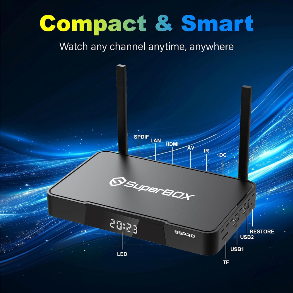 TV Box with 4GB RAM + 32GB ROM, Dual Band Wifi, Voice Remote Z49467