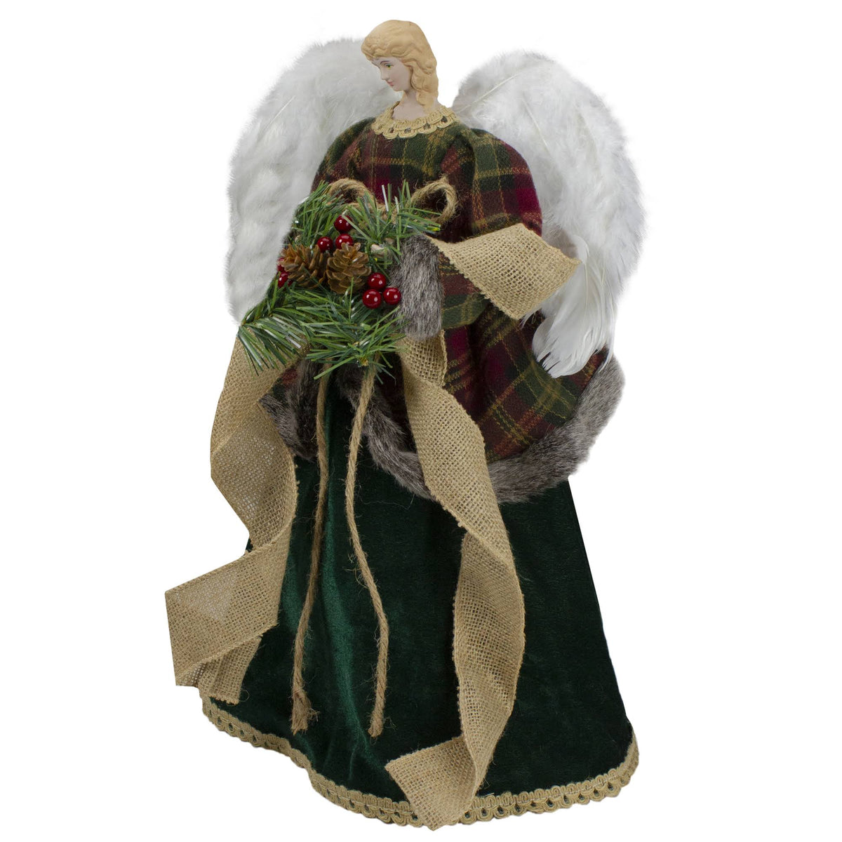 Red and Green Angel Christmas Tree Topper I4766