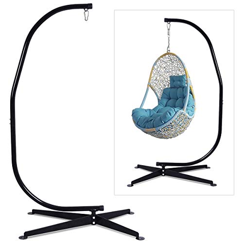Black Heavy-Duty Steel Hammock Chair Stand Only M786