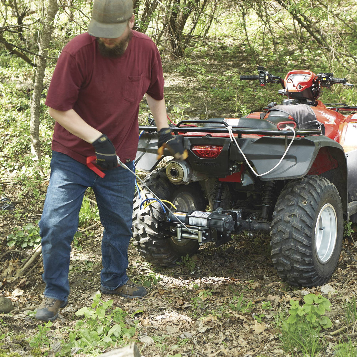 12 Volt DC Electric ATV Winch 5,000-lb. Capacity Steel Wire Rope I420