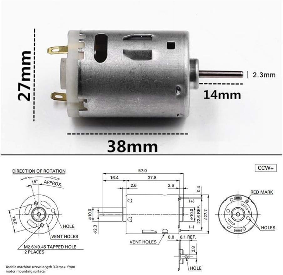 RS-385 12V Brush DC Motor E1350