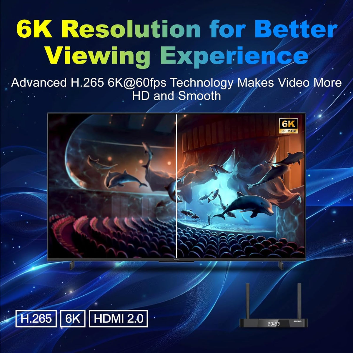 TV Box with 4GB RAM + 32GB ROM, Dual Band Wifi, Voice Remote Z49467