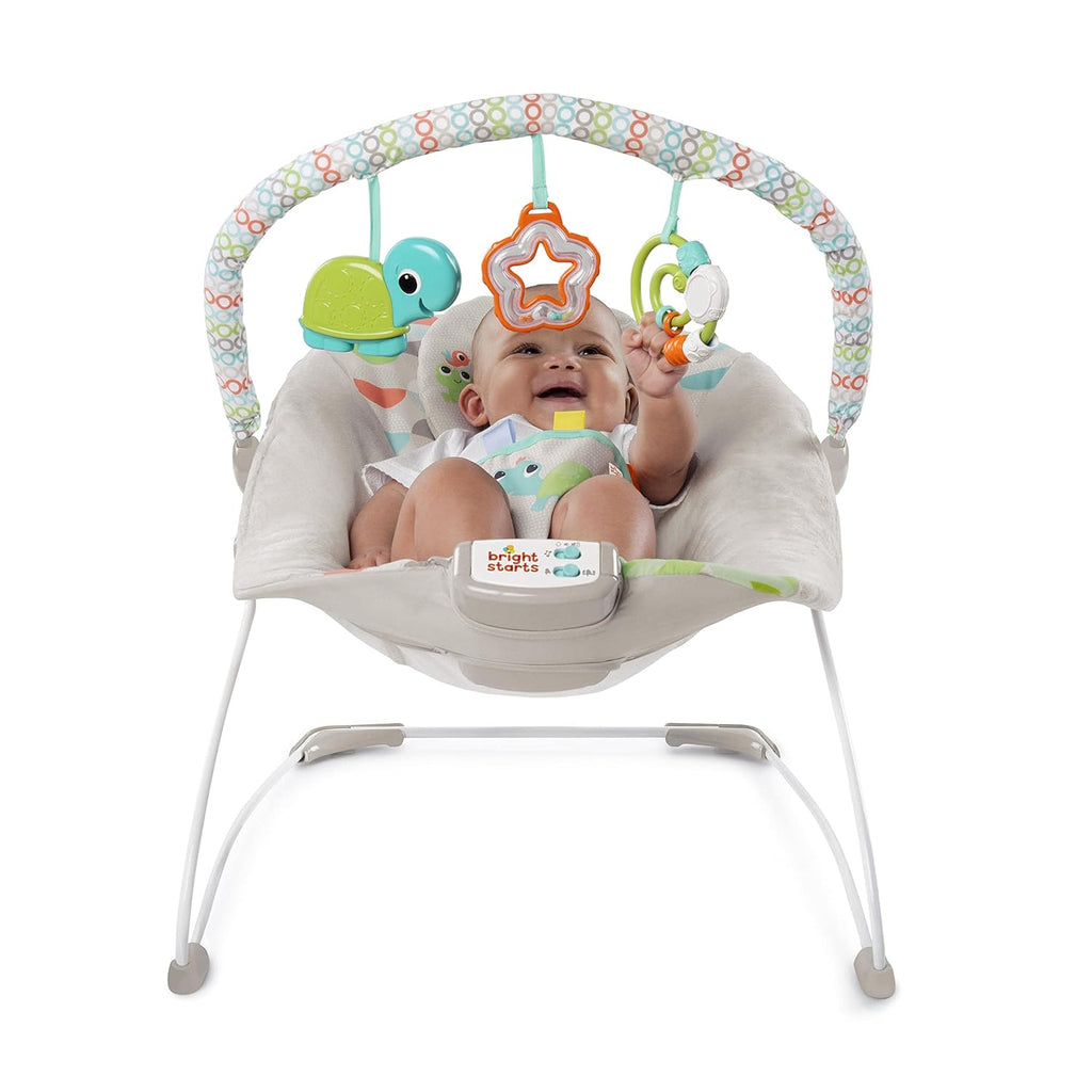 Baby Bouncer Infant Seat with Vibrations, Music, Removable Toy Bar H354