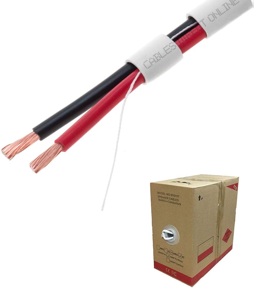 500FT 16/2 16AWG Oxygen Free Pure Copper Speaker Wire A49211