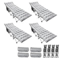 2 Pack Heavy Duty Folding Camping Cot with Mattress B9292