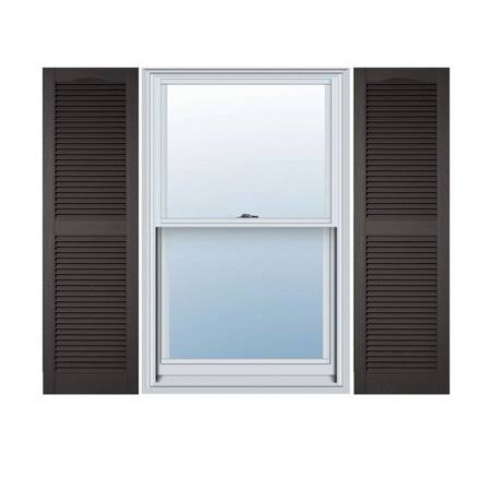 Standard Cathedral Top Open Louver Vinyl Shutters S5639