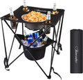 Folding Camping Table with 4 Cup Holders and Carry Bag R752307