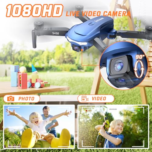 FPV Drone with Camera 1080P and 2 Batteries, Mini Foldable RC Quadcopter X479