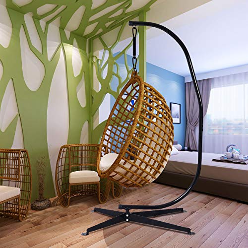 Black Heavy-Duty Steel Hammock Chair Stand Only M786