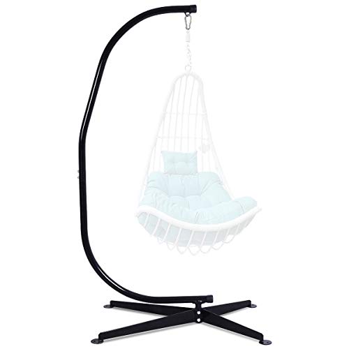 Black Heavy-Duty Steel Hammock Chair Stand Only M786