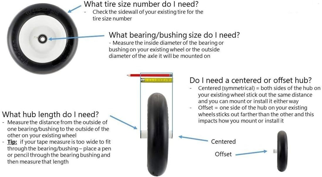 4.80/4.00-8 Solid Flat-Free Wheelbarrow Tire On Wheel R562886