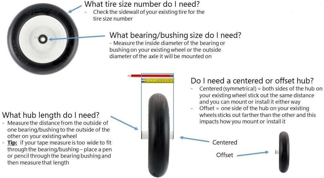 4.80/4.00-8 Solid Flat-Free Wheelbarrow Tire On Wheel R562886