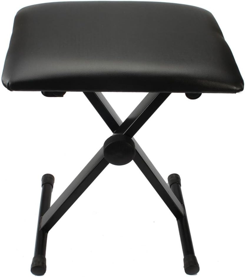 Heavy-Duty Double-X Adjustable Piano Keyboard Stand and Classic Piano Bench C463