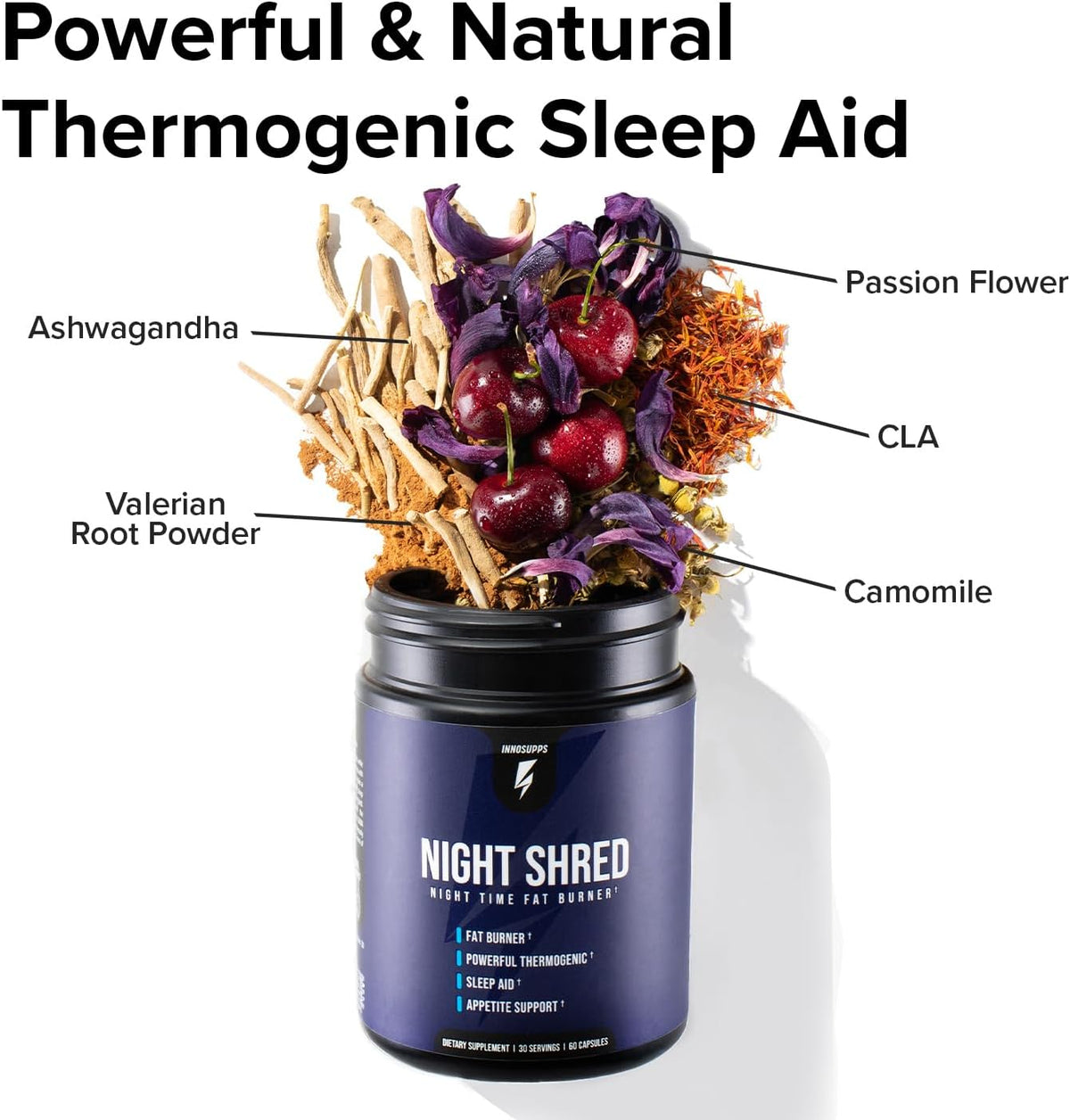 60 Vegetarian Capsules Nighttime Fat Burner V3729