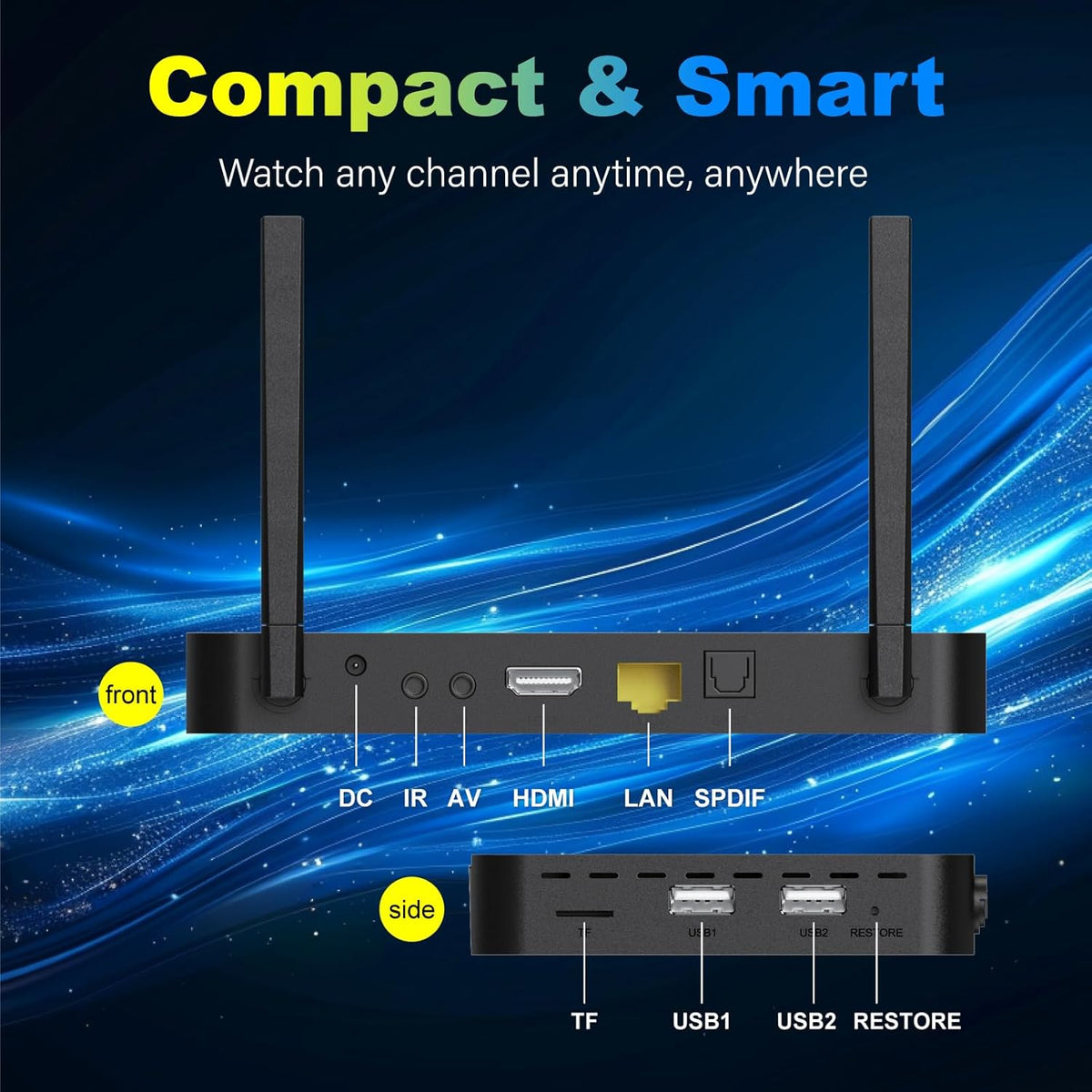 TV Box with 4GB RAM + 32GB ROM, Dual Band Wifi, Voice Remote Z49467