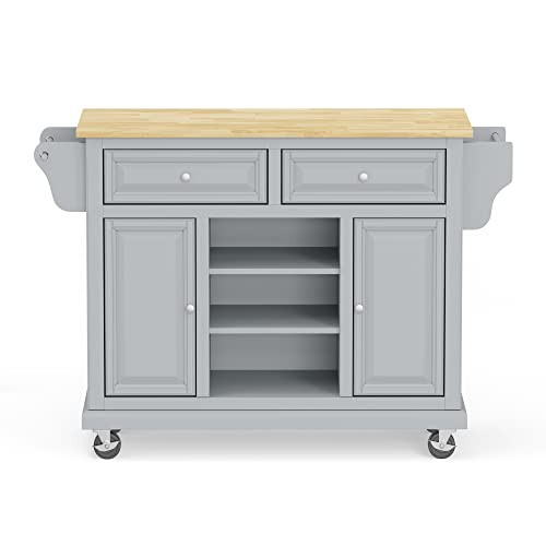 Cherry Wood Top Kitchen Cart U41603