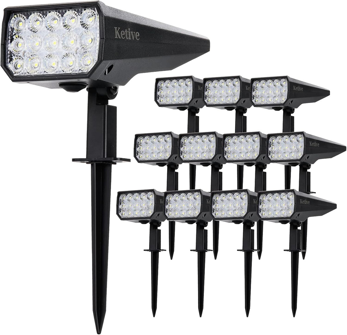 Solar Powered Waterproof Landscape Spotlights 10 Pack X52512