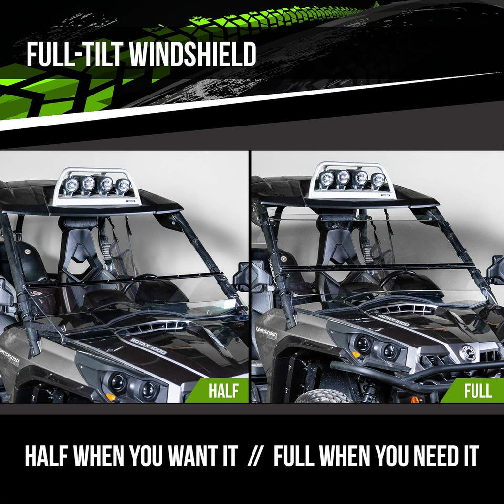 Compatible with Can-Am Commander Full Tilting UTV Windshield 3/16” A8959