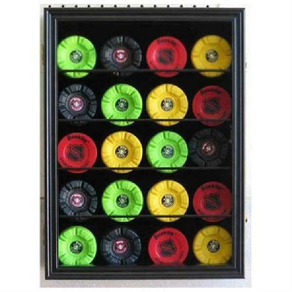 Hockey Puck Display Case Shadow Box Wall Cabinet K1593