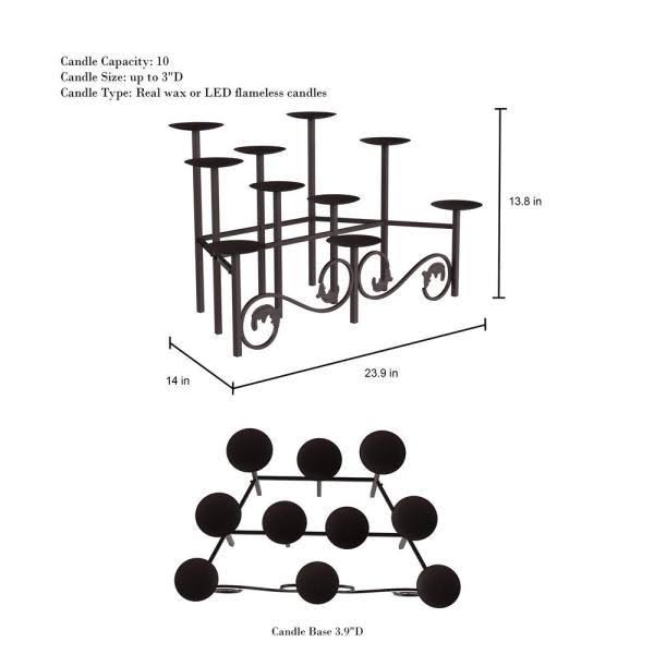 Handcrafted Iron Candle Candelabra W15175
