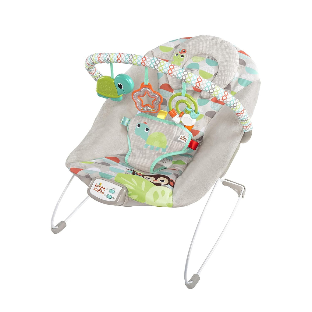 Baby Bouncer Infant Seat with Vibrations, Music, Removable Toy Bar H354