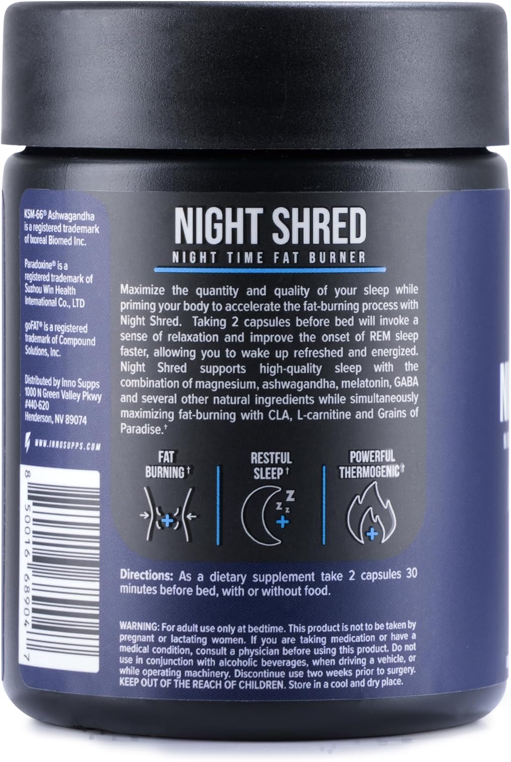 60 Vegetarian Capsules Nighttime Fat Burner V3729