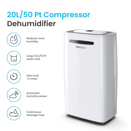 Compact Electric Mini Dehumidifier, 2200 Cubic Feet J729