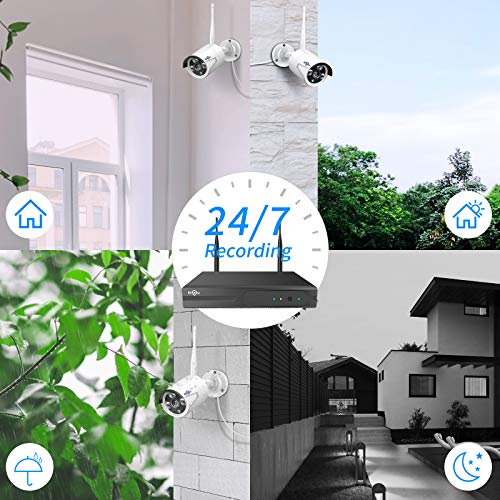 16CH 4K NVR 4Pcs 3MP Night Vision WiFi Cameras 1TB HDD P756707