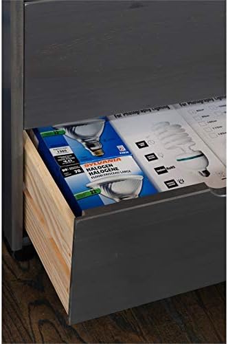 Gray Eight Drawer Wood Rolling Storage Cart O3700